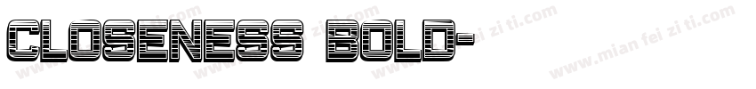 Closeness Bold字体转换